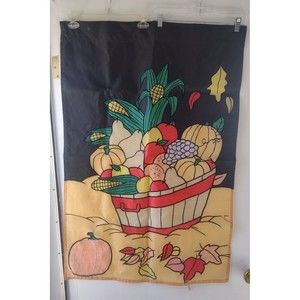 Decorative Outdoor Flag Autumn Harvest Bushel Basket 28 x 40"